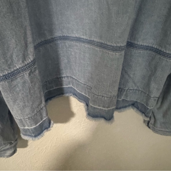 Free People We The Free Jude Denim Pullover Indigo Size Medium - Picture 7 of 11